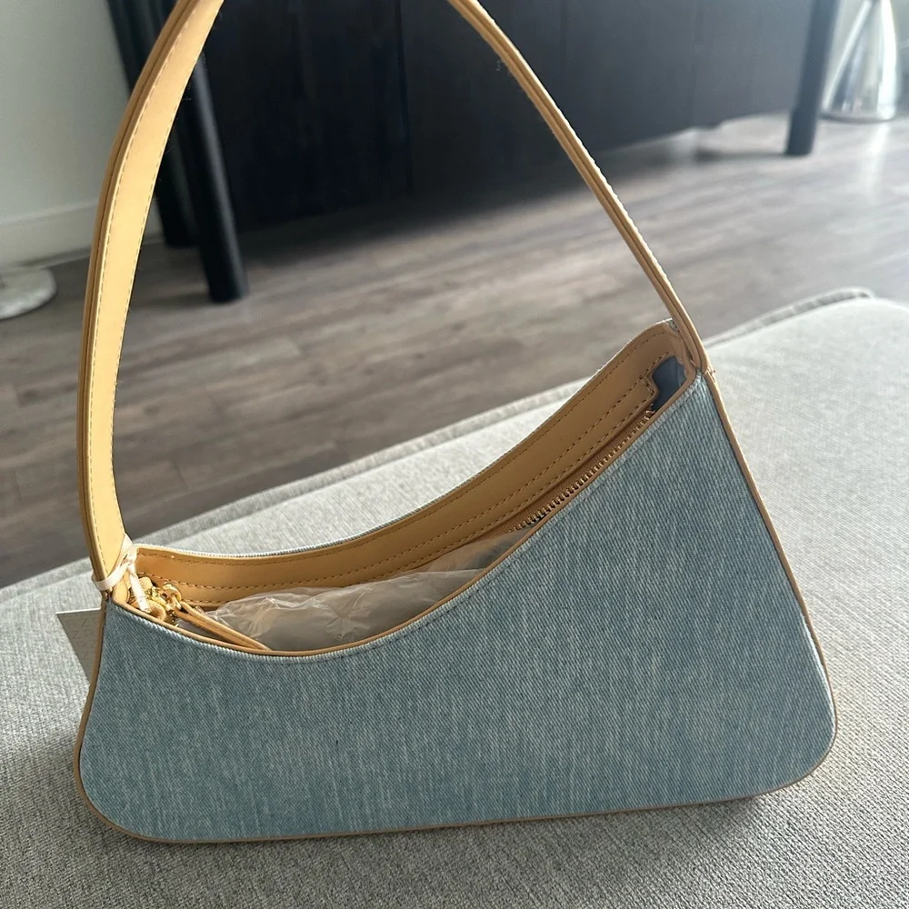 Rachel Zoe Blue and Tan Mini Bag - Picture 5 of 6